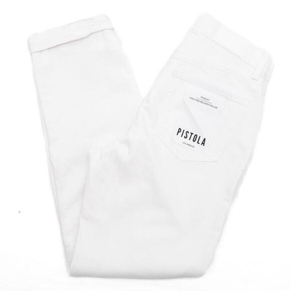 Pistola White Presley High Rise Relaxed Roller Distressed Jeans Size 26 - Picture 3 of 12